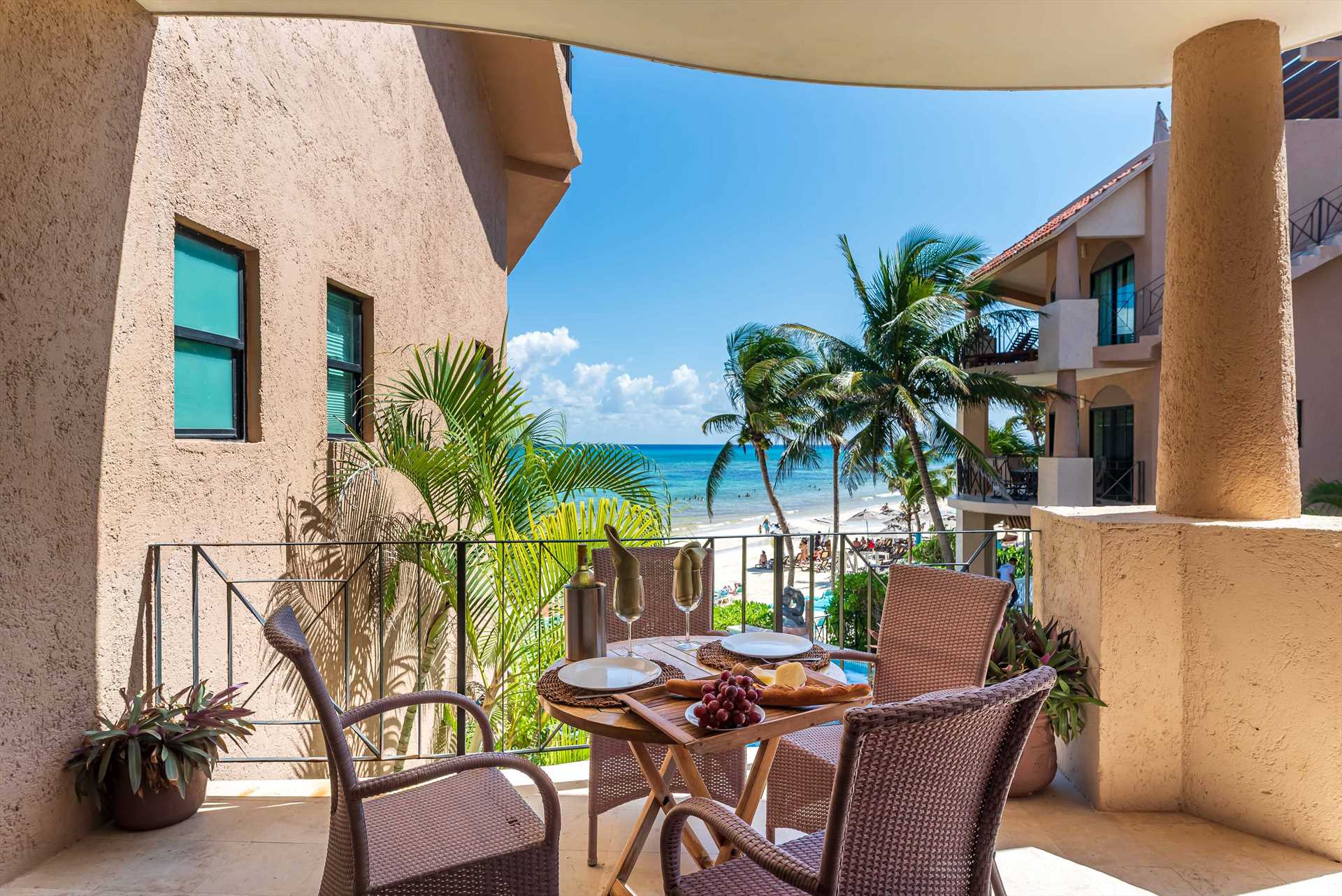 Splendid ocean views from this large balcony
